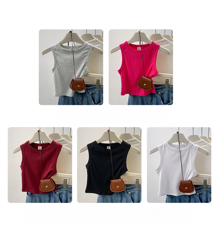 2026 Tank Top for Women Ribbed Down Sleeveless Blouse Solid Color Casual Women's Teens Trendy Basic Summer Tops