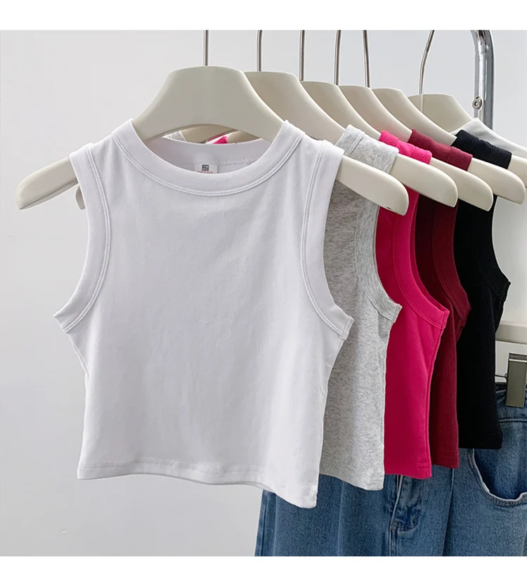 2026 Tank Top for Women Ribbed Down Sleeveless Blouse Solid Color Casual Women's Teens Trendy Basic Summer Tops