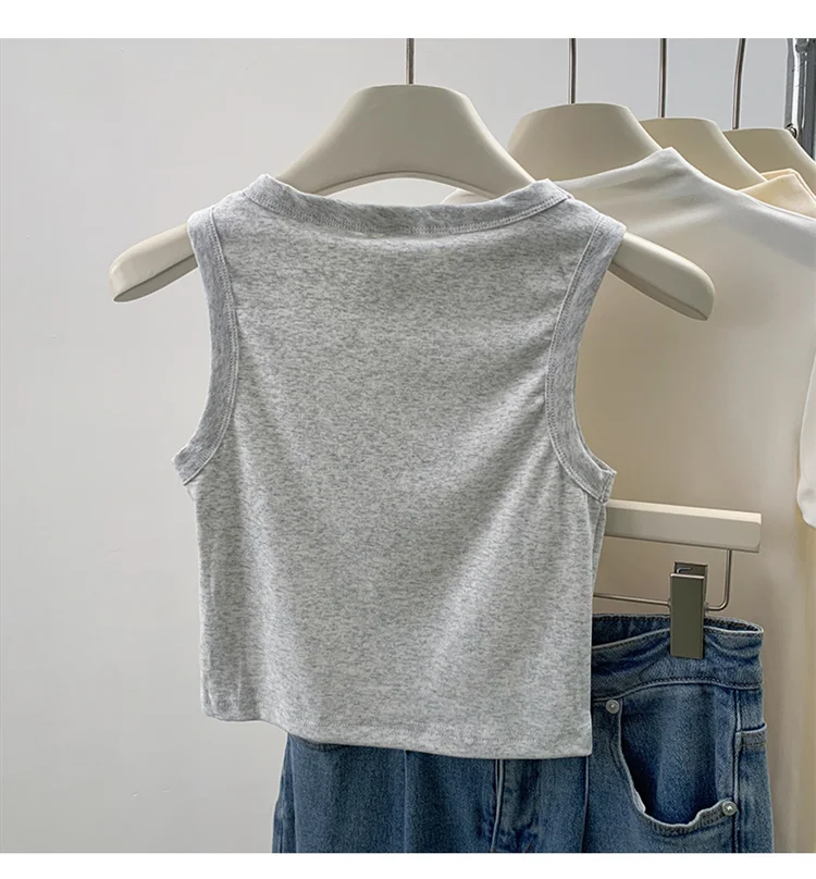 2026 Tank Top for Women Ribbed Down Sleeveless Blouse Solid Color Casual Women's Teens Trendy Basic Summer Tops