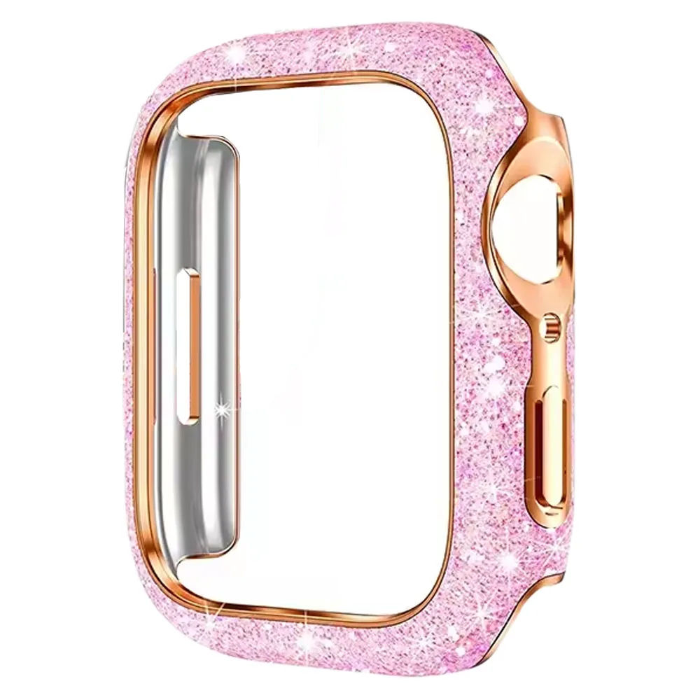 Women Crystal Diamond Case For Apple Watch 11 10 46mm 42mm Screen Glass Protective Shell iWatch 9 8 7 6 5 SE 45mm 41mm 44mm 40mm