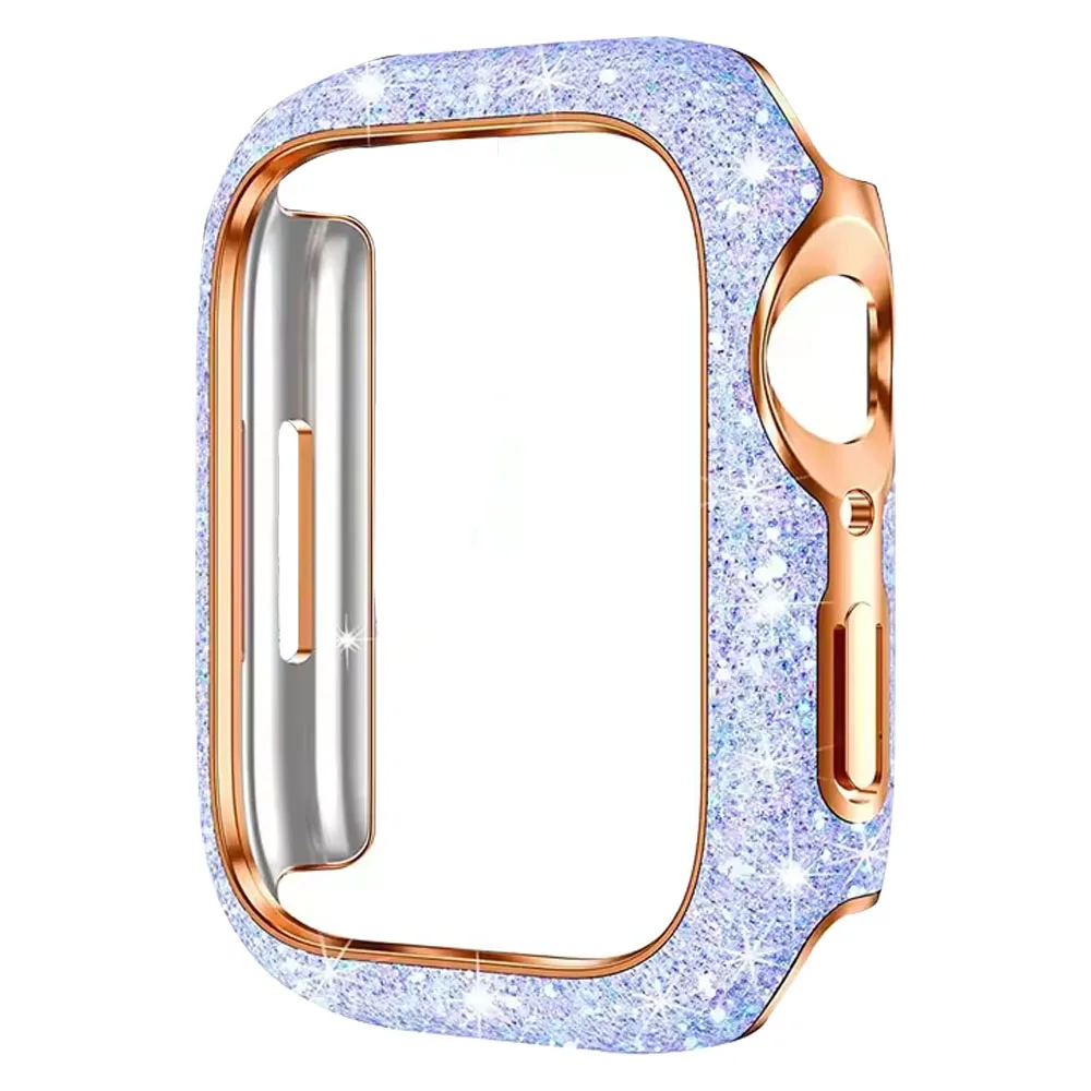 Women Crystal Diamond Case For Apple Watch 11 10 46mm 42mm Screen Glass Protective Shell iWatch 9 8 7 6 5 SE 45mm 41mm 44mm 40mm
