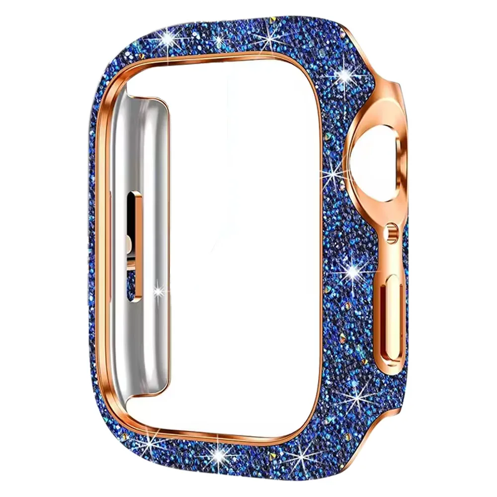 Women Crystal Diamond Case For Apple Watch 11 10 46mm 42mm Screen Glass Protective Shell iWatch 9 8 7 6 5 SE 45mm 41mm 44mm 40mm