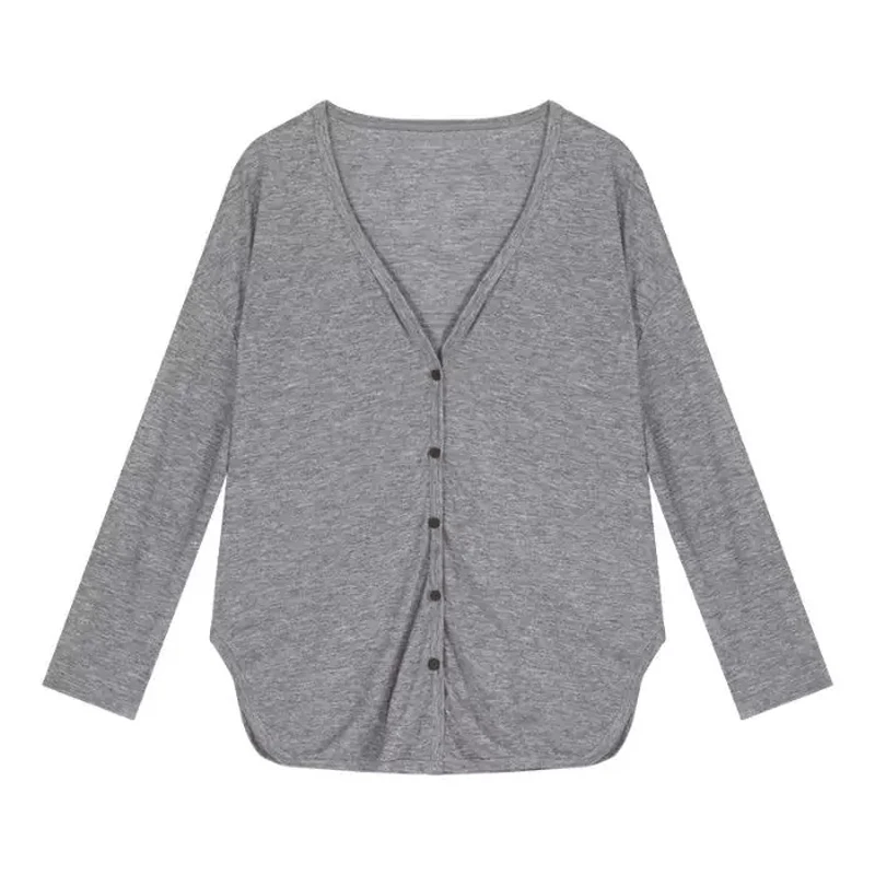 Women's Cardigan New V-neck Long Sleeved Female Shirt Female Jumpers Sun Protection Woman Top Spring Summer Knitted Cardigan