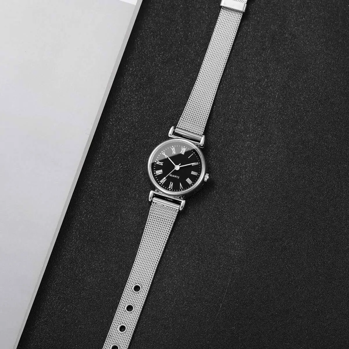 Fashion Roma Dial Women Quartz Watch Casual Mesh Band Ladies Wristwatches Reloj Mujer(Without Box)