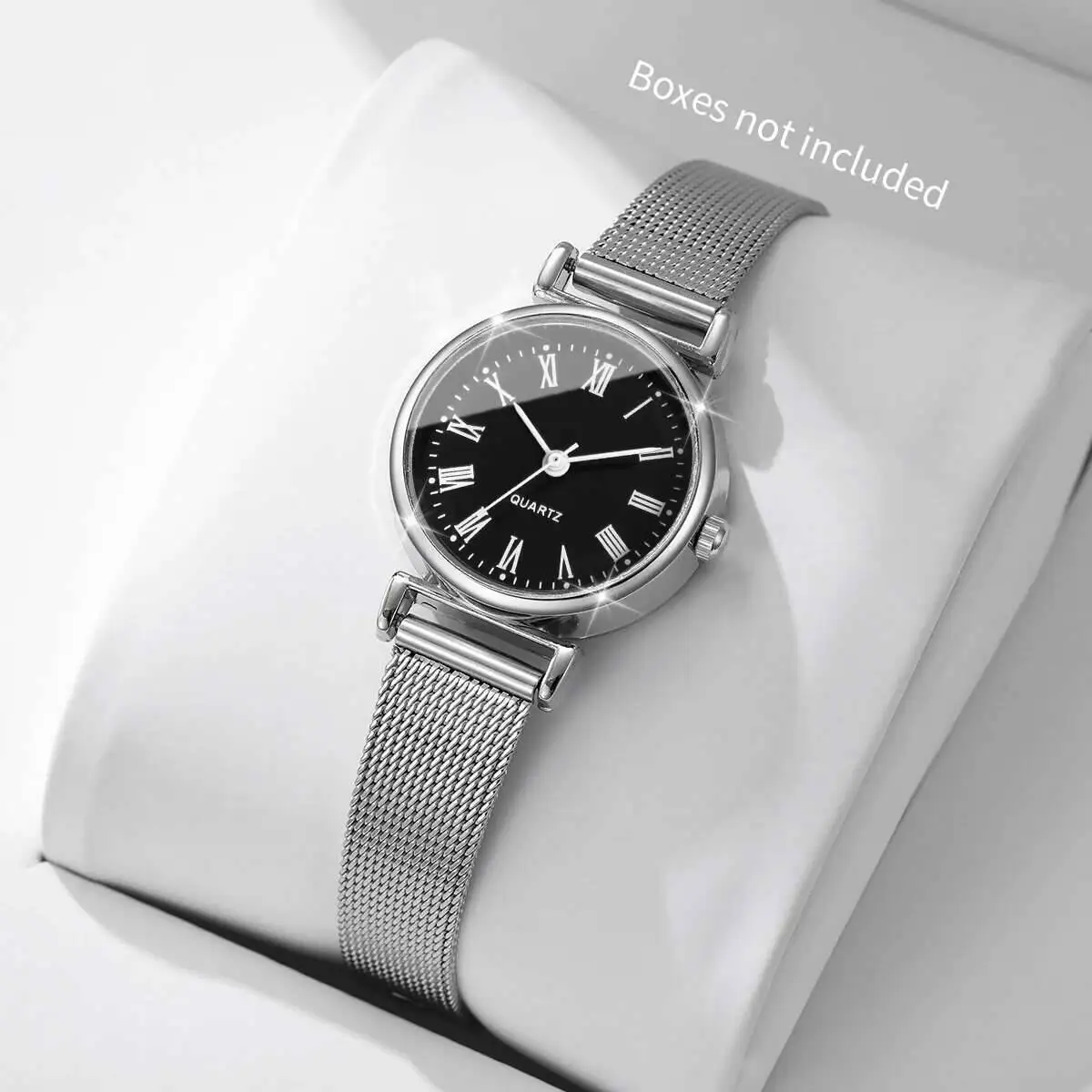 Fashion Roma Dial Women Quartz Watch Casual Mesh Band Ladies Wristwatches Reloj Mujer(Without Box)