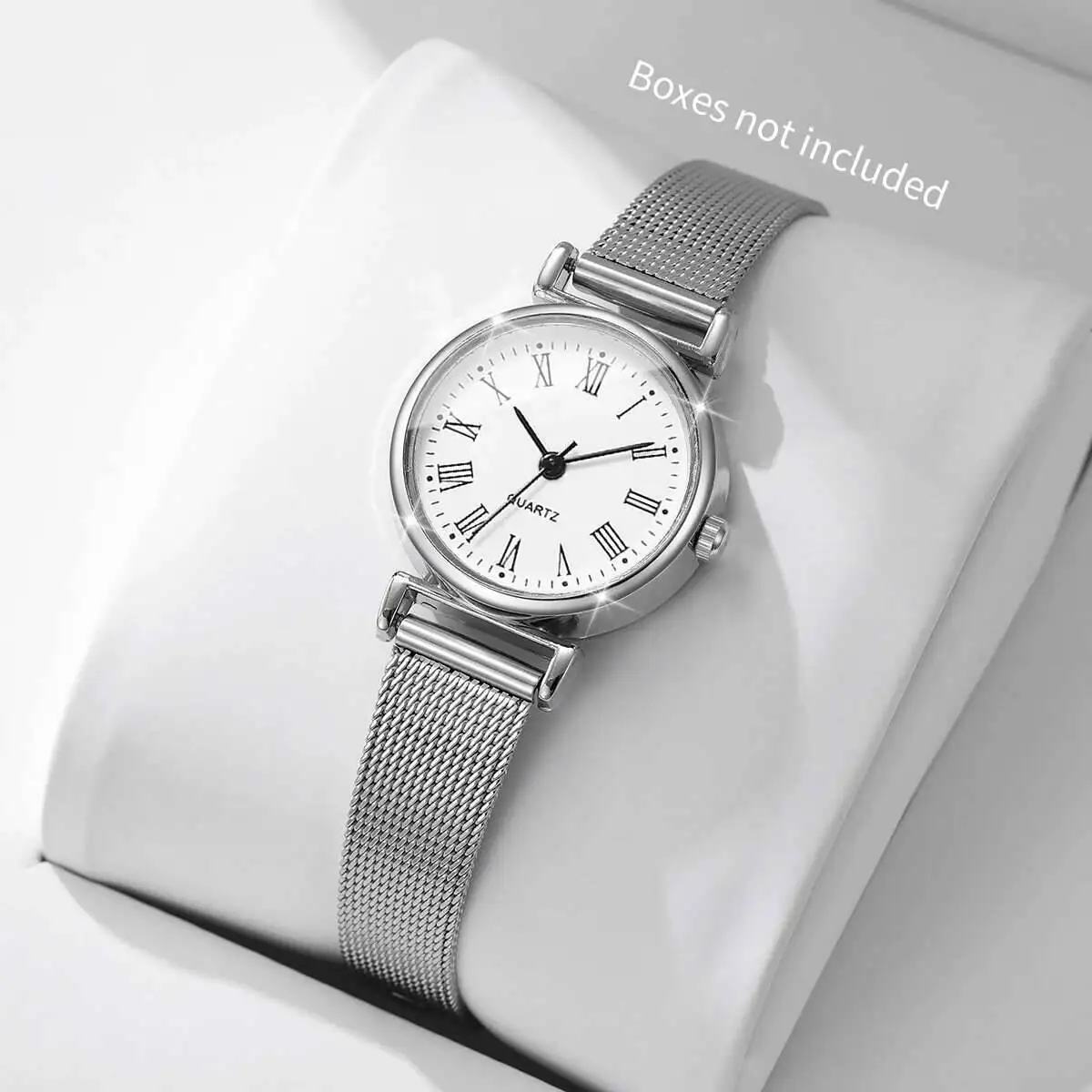 Fashion Roma Dial Women Quartz Watch Casual Mesh Band Ladies Wristwatches Reloj Mujer(Without Box)