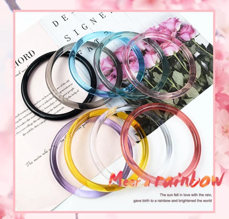 2/4/10Pcs 10cm Acrylic O Ring Handle for Bag Transparent Plastic Handbag Decorative Handles Resin Rings DIY Bags Accessories