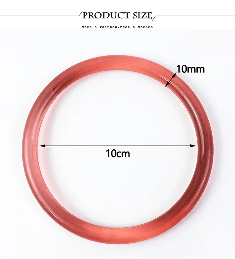 2/4/10Pcs 10cm Acrylic O Ring Handle for Bag Transparent Plastic Handbag Decorative Handles Resin Rings DIY Bags Accessories
