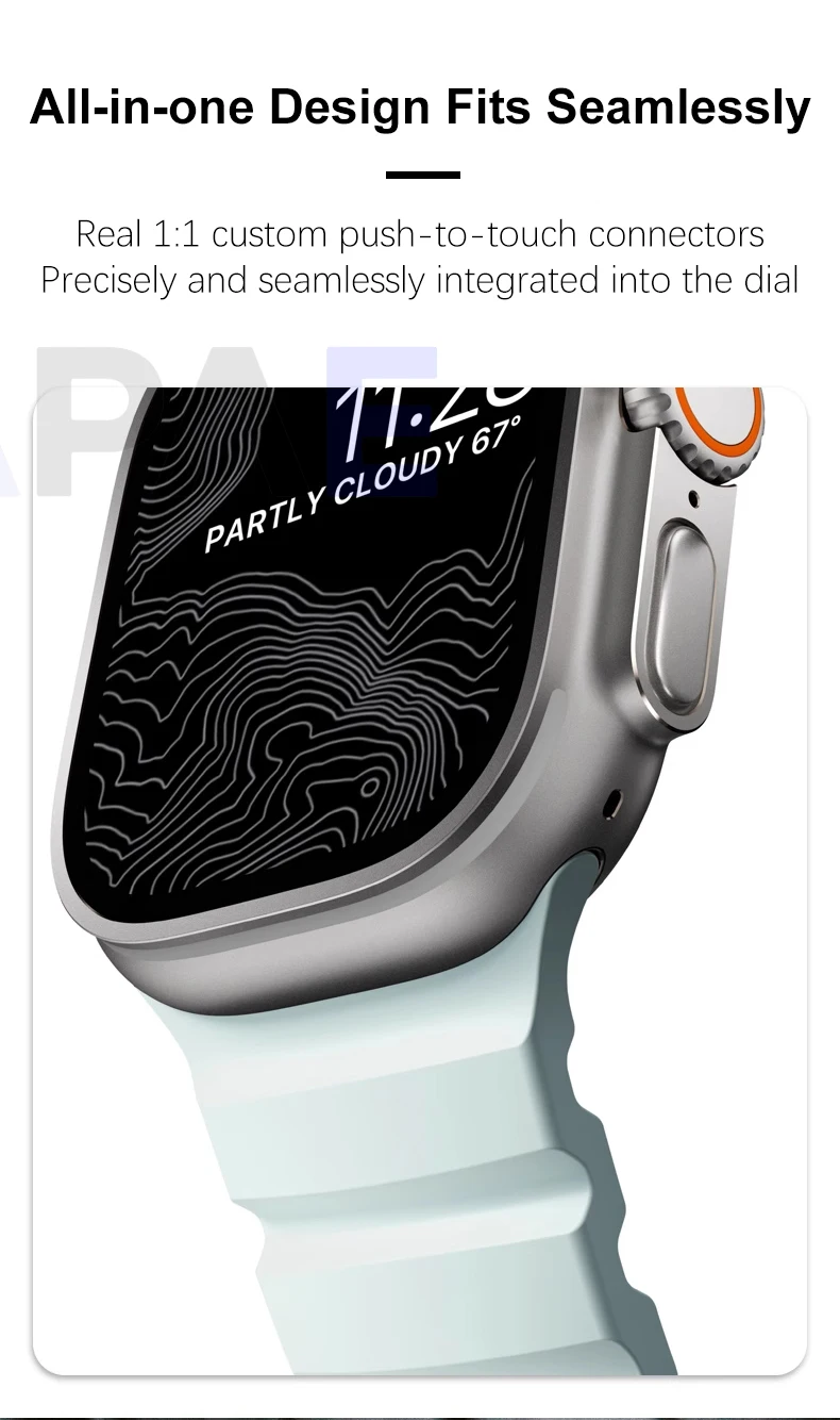 Sport Band For Apple Watch Ultra 2 10 9 8 7 6 SE 5 Silicone Titanium Breathable Bracelet Strap For iWatch 42mm 44 45mm 46mm 49mm