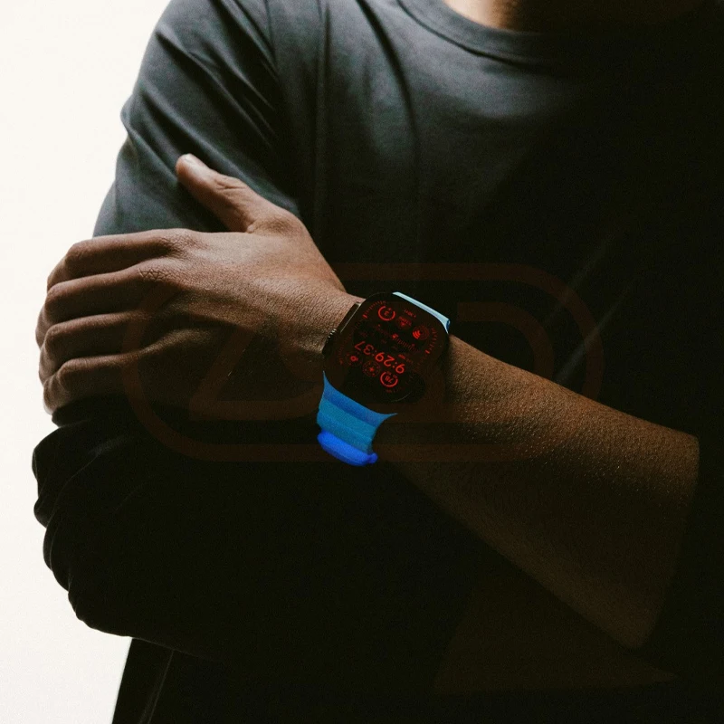 Sport Band For Apple Watch Ultra 2 10 9 8 7 6 SE 5 Silicone Titanium Breathable Bracelet Strap For iWatch 42mm 44 45mm 46mm 49mm