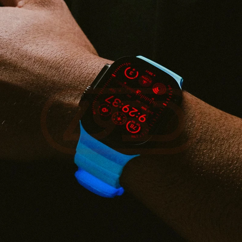 Sport Band For Apple Watch Ultra 2 10 9 8 7 6 SE 5 Silicone Titanium Breathable Bracelet Strap For iWatch 42mm 44 45mm 46mm 49mm