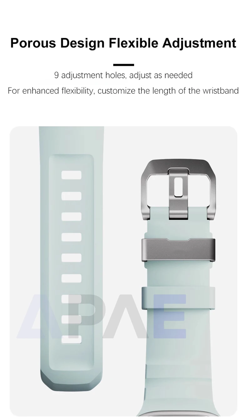 Sport Band For Apple Watch Ultra 2 10 9 8 7 6 SE 5 Silicone Titanium Breathable Bracelet Strap For iWatch 42mm 44 45mm 46mm 49mm