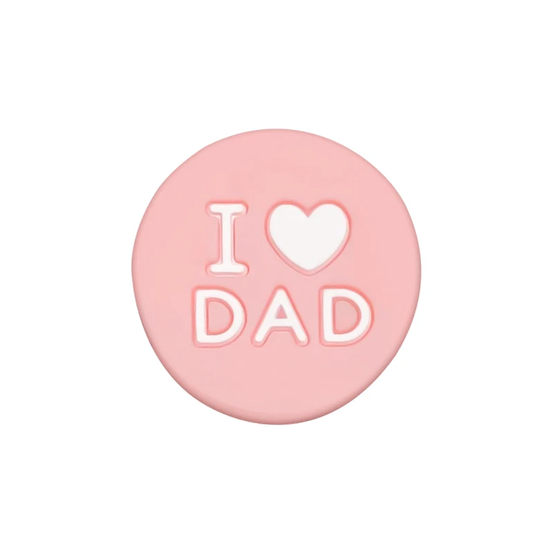 10pcs Love DAD Silicone Beads Kids Teething Toddler Toys Food Grade Silicone Teethers DIY Pacifier Toy Accessories