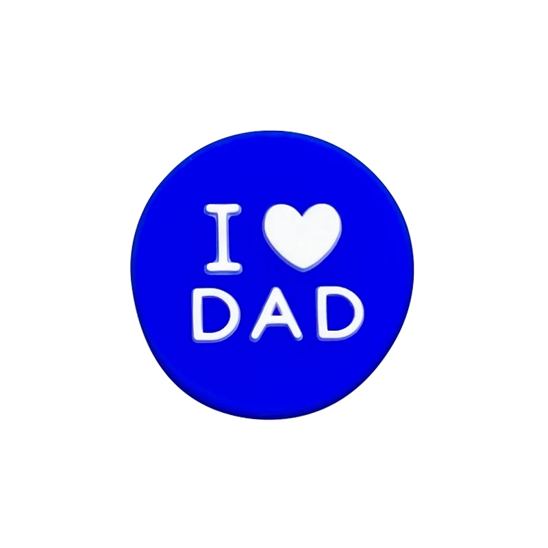 10pcs Love DAD Silicone Beads Kids Teething Toddler Toys Food Grade Silicone Teethers DIY Pacifier Toy Accessories