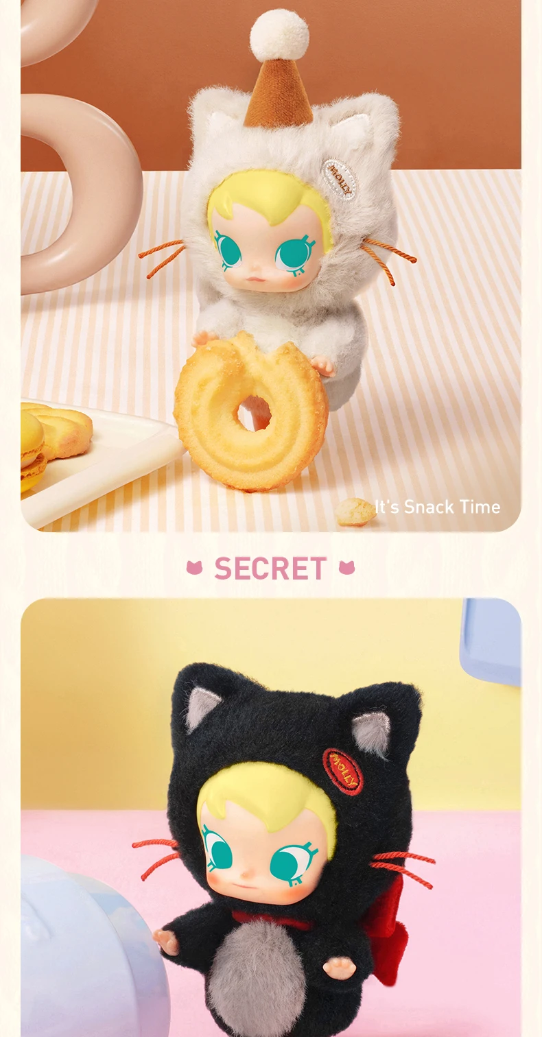 POP MART Baby Molly Pocket Friends Series-Vinyl Plush Pendant Blind Box 1PC/6PCS