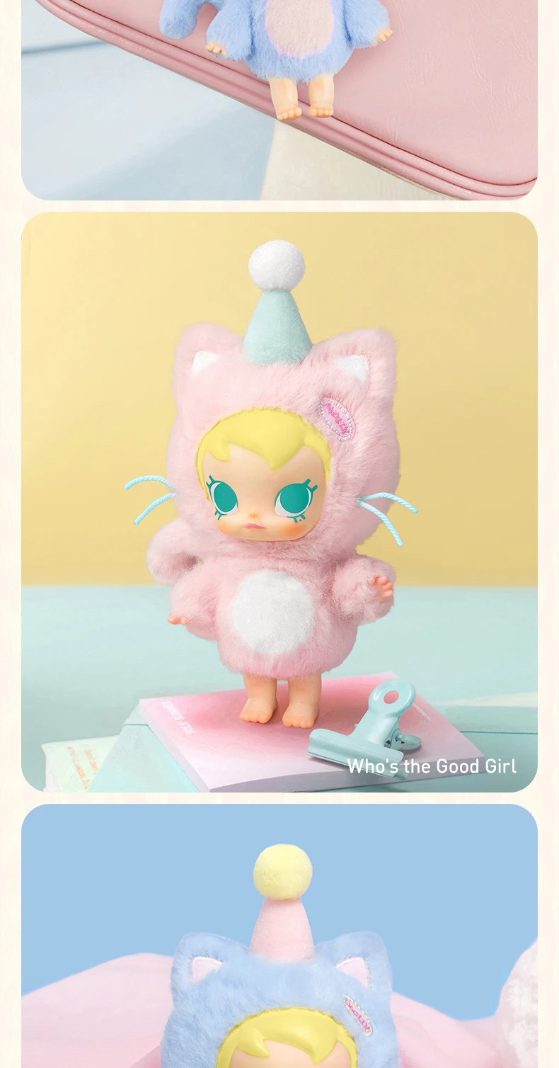 POP MART Baby Molly Pocket Friends Series-Vinyl Plush Pendant Blind Box 1PC/6PCS