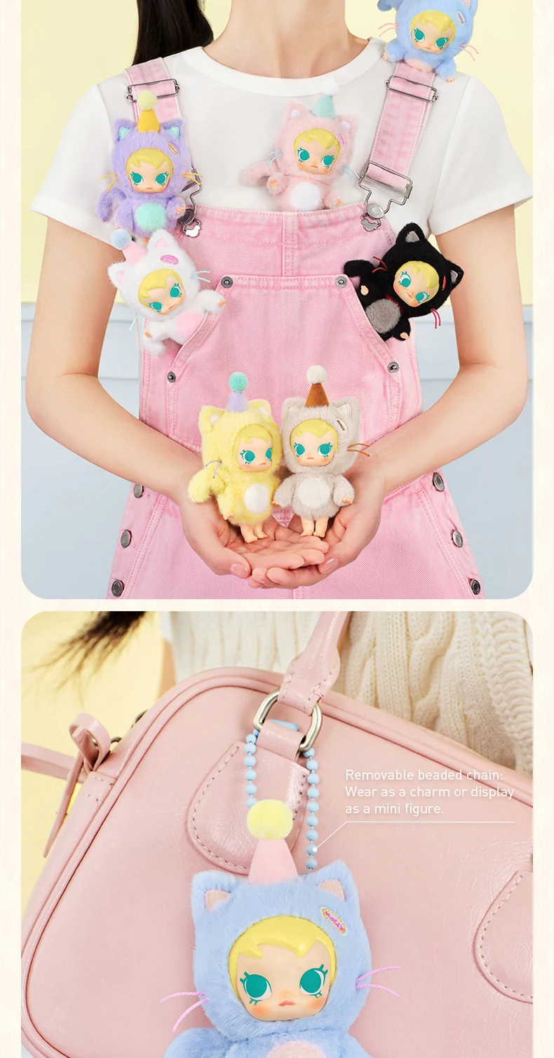 POP MART Baby Molly Pocket Friends Series-Vinyl Plush Pendant Blind Box 1PC/6PCS