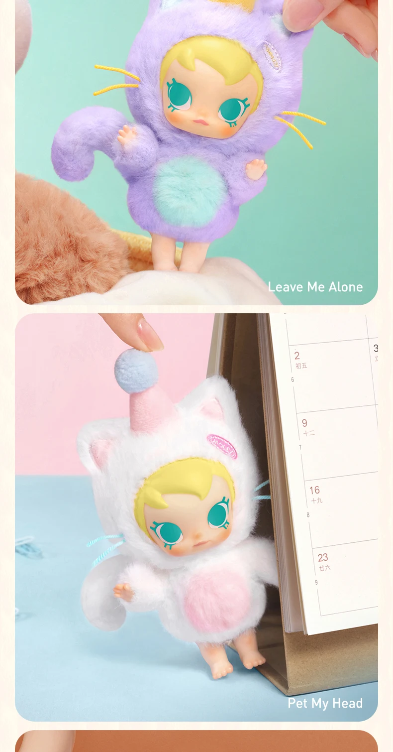 POP MART Baby Molly Pocket Friends Series-Vinyl Plush Pendant Blind Box 1PC/6PCS