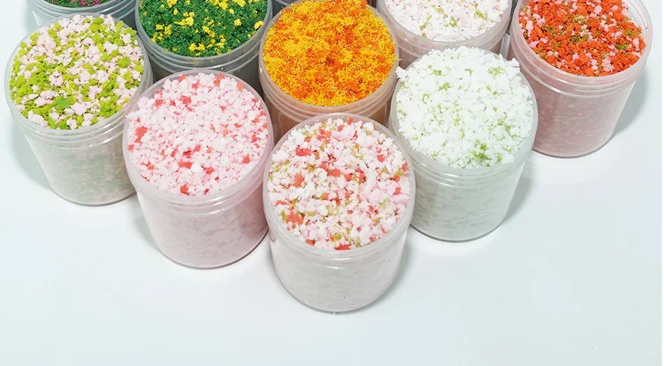 50ml 1-3mm Simulation bush grass sponge tree powder coarse grain flowers leaves diy military train model sand table scene layout