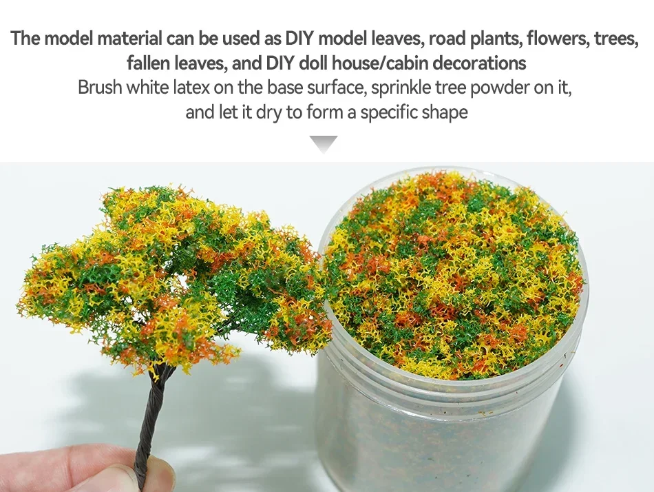 50ml 1-3mm Simulation bush grass sponge tree powder coarse grain flowers leaves diy military train model sand table scene layout
