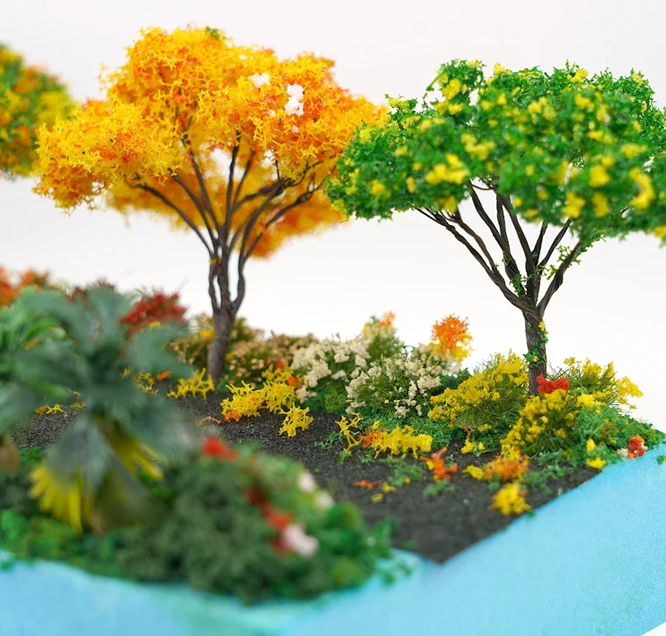 50ml 1-3mm Simulation bush grass sponge tree powder coarse grain flowers leaves diy military train model sand table scene layout