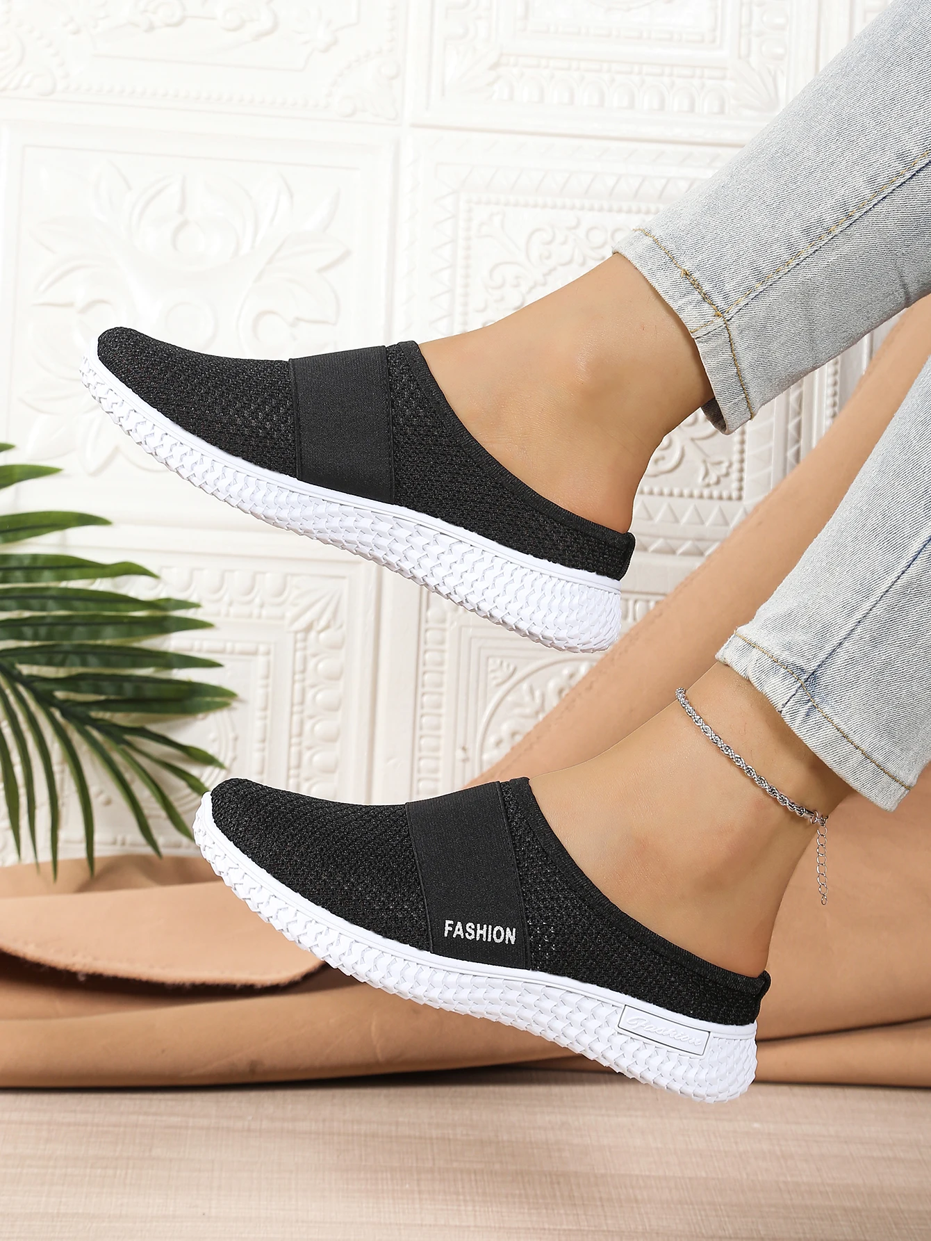 Women's Shoes Solid Color Mules, Women's Summer Shoes Free Shipping Shoes Slippers for Women Comfortable and Breathable