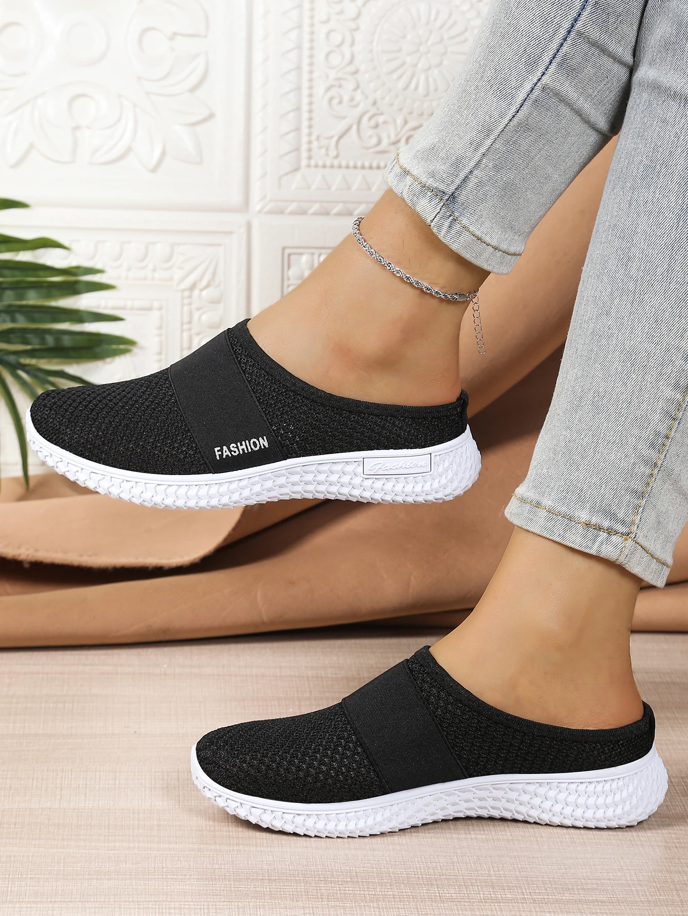 Women's Shoes Solid Color Mules, Women's Summer Shoes Free Shipping Shoes Slippers for Women Comfortable and Breathable