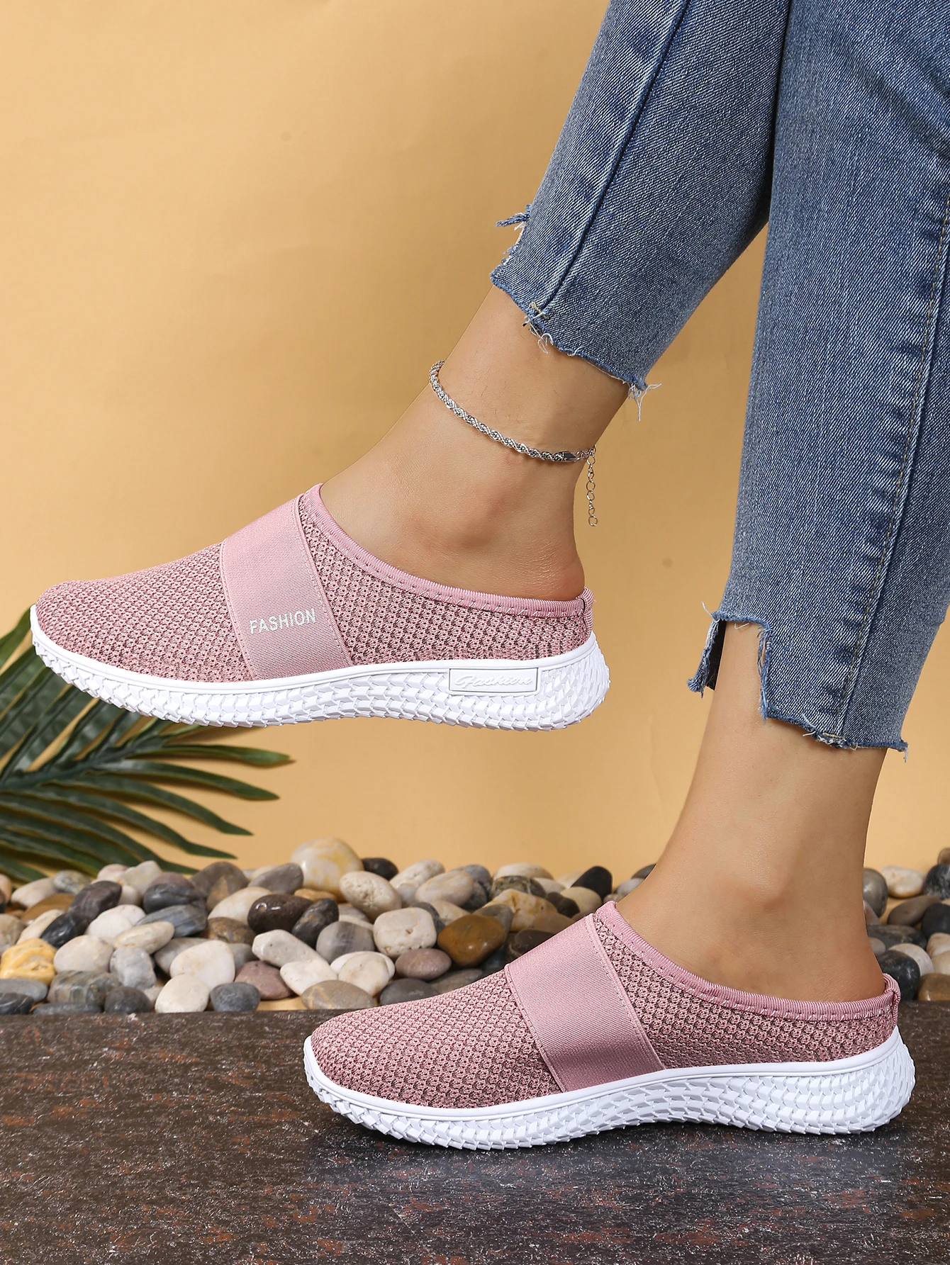 Women's Shoes Solid Color Mules, Women's Summer Shoes Free Shipping Shoes Slippers for Women Comfortable and Breathable