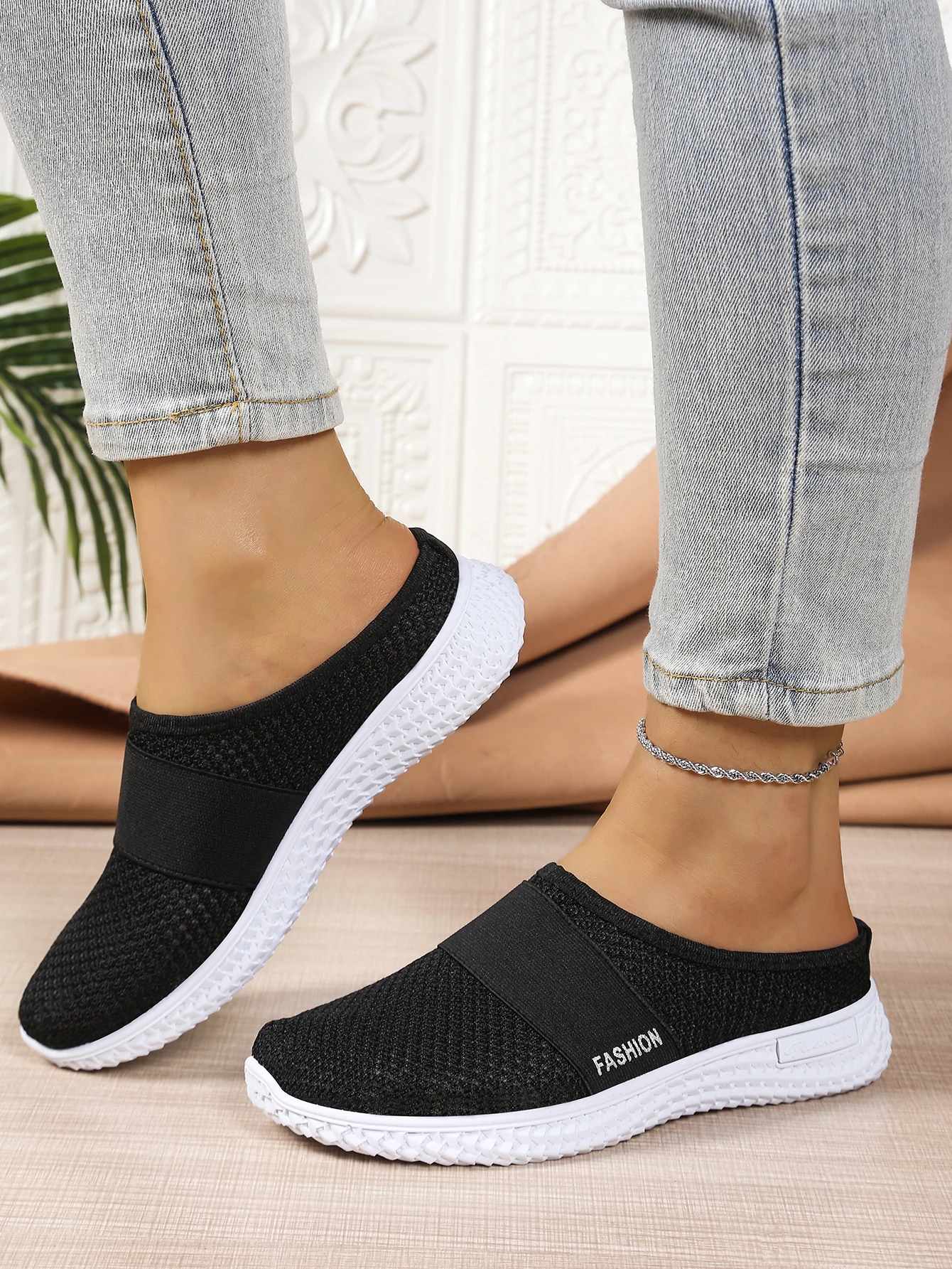 Women's Shoes Solid Color Mules, Women's Summer Shoes Free Shipping Shoes Slippers for Women Comfortable and Breathable