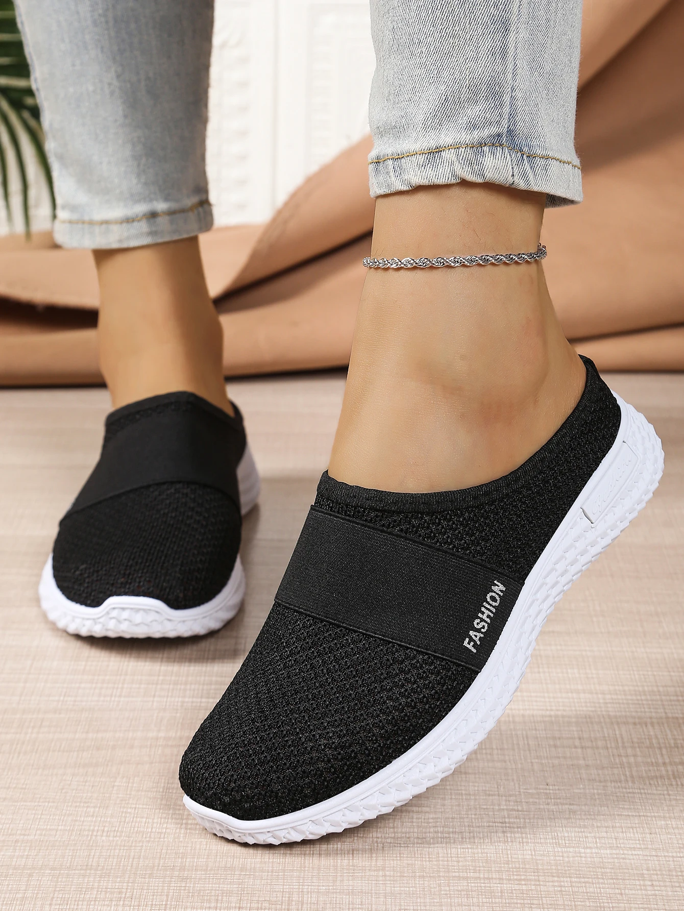 Women's Shoes Solid Color Mules, Women's Summer Shoes Free Shipping Shoes Slippers for Women Comfortable and Breathable
