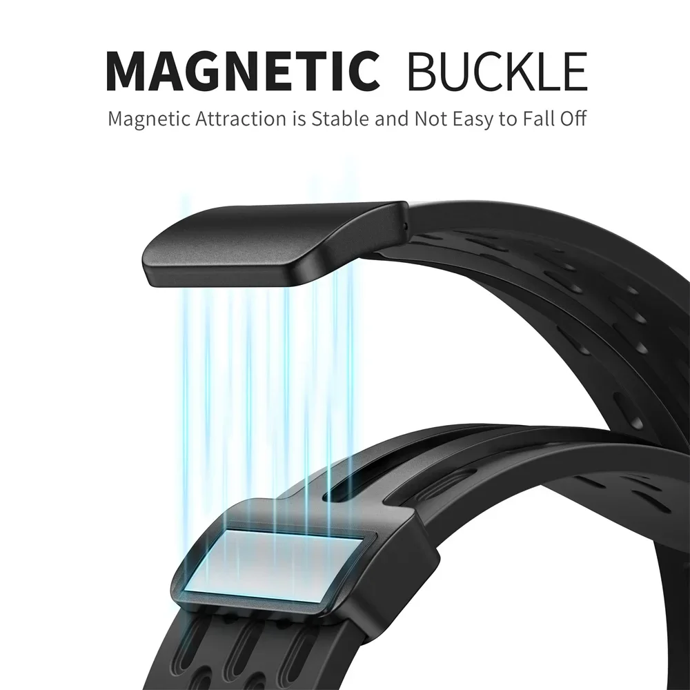 Magnetic Buckle band For Apple watch ultra 2 Strap 49mm 44mm 45mm 40mm 41mm 42 46 mm Silicone Bracelet Series 10 9 7 8 se 6 5 3