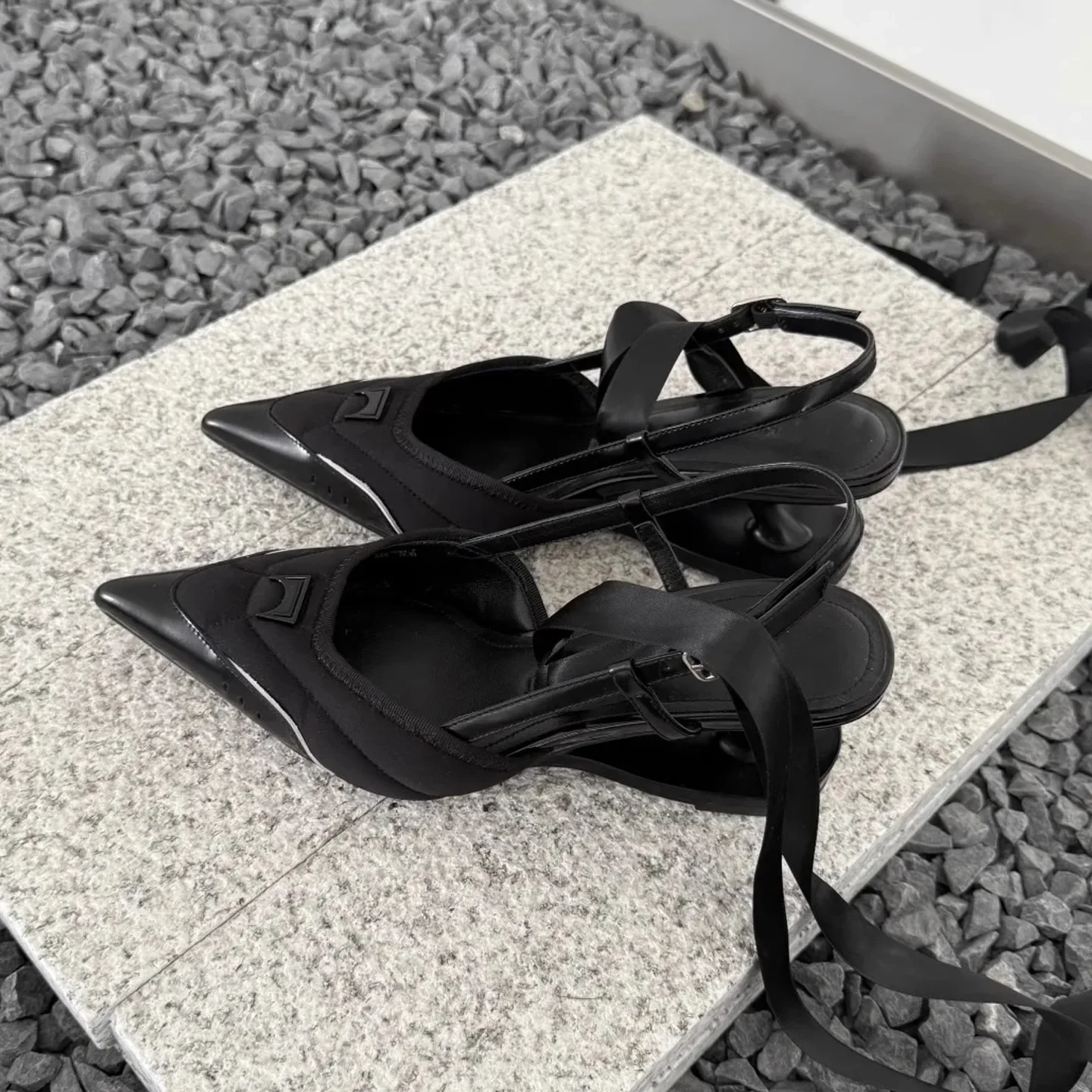 Mary Jane Bow Knot Slip On Strange Heel Sexy Lady Pumps 2025 New Pointed Toe All-Match Casual Shoes Sport Sneaker High Heels