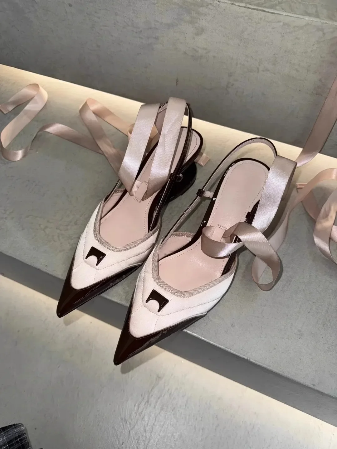 Mary Jane Bow Knot Slip On Strange Heel Sexy Lady Pumps 2025 New Pointed Toe All-Match Casual Shoes Sport Sneaker High Heels