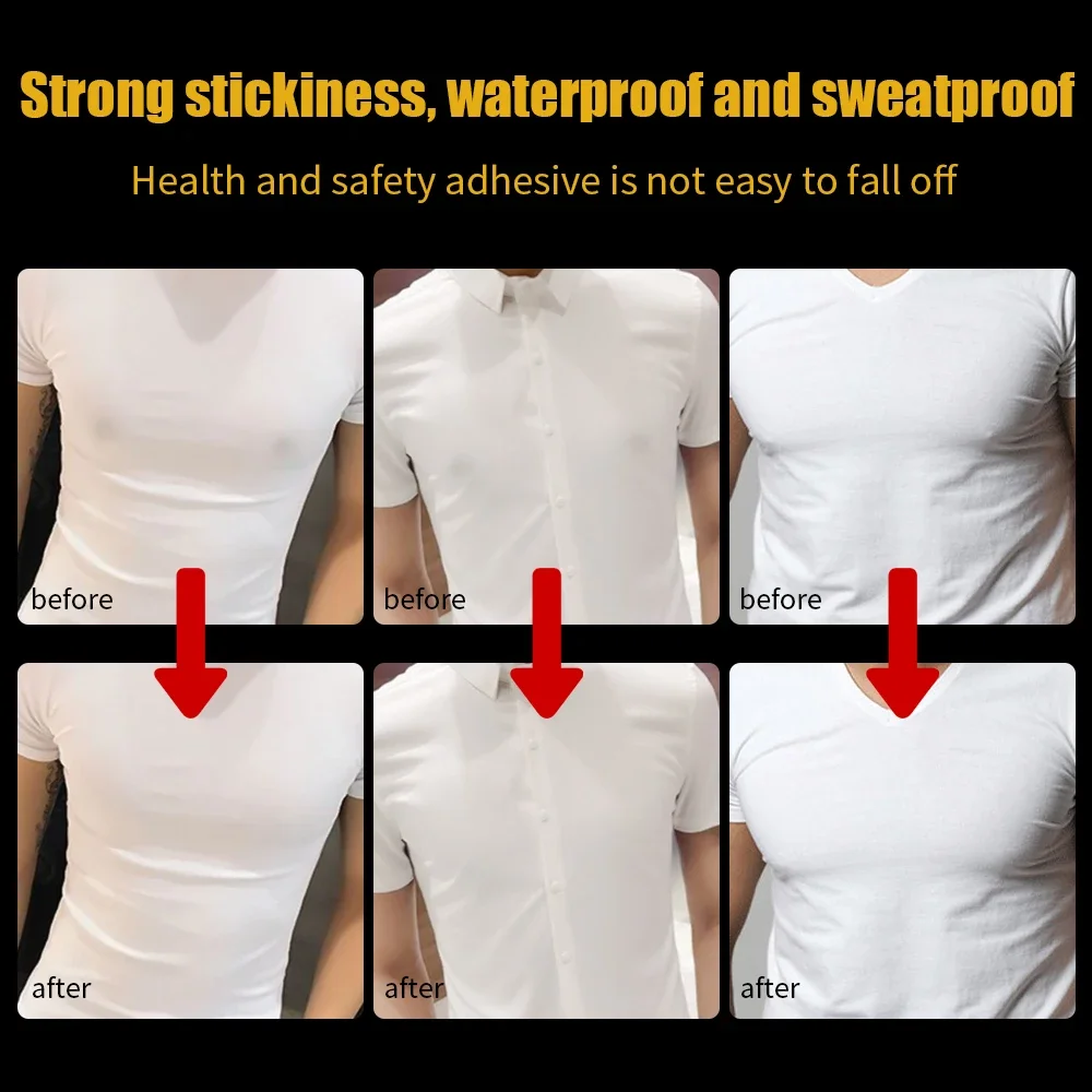 Women Men Invisible Nipple Cover Waterproof Chest Pads Disposable Shirts Tights Suit Nipple Sticker for Outdoor Activities Sport