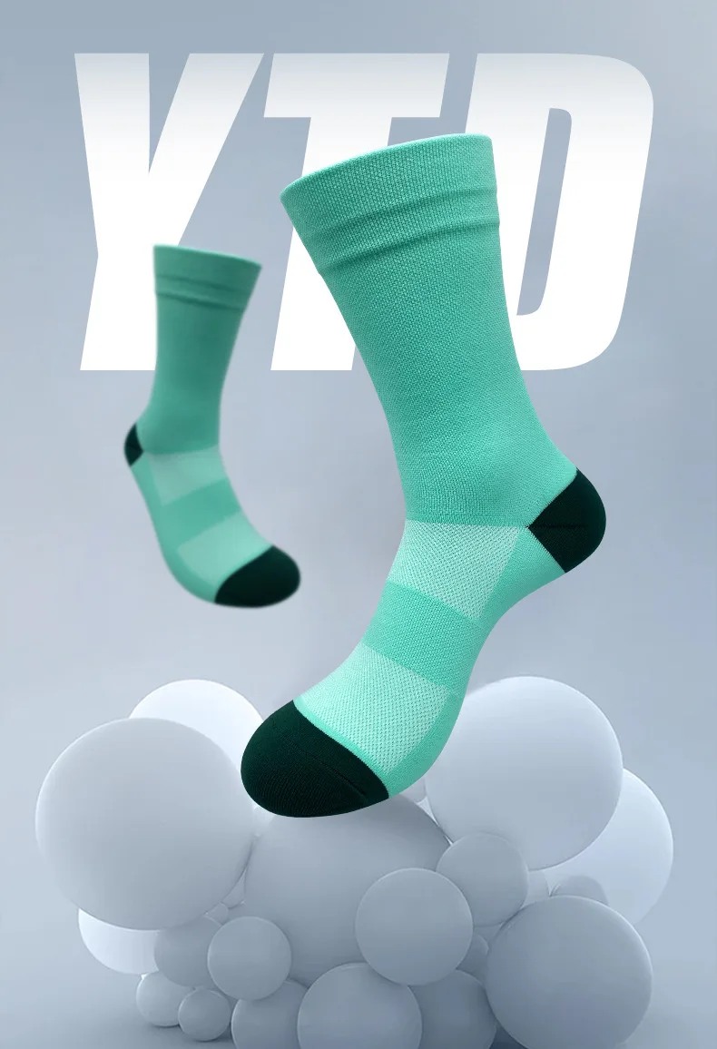 5 Pairs Professional Cycling Socks Men's Outdoor Sports Quick-Drying Bicycle Socks Sweat Absorbing Breathable Running Socks