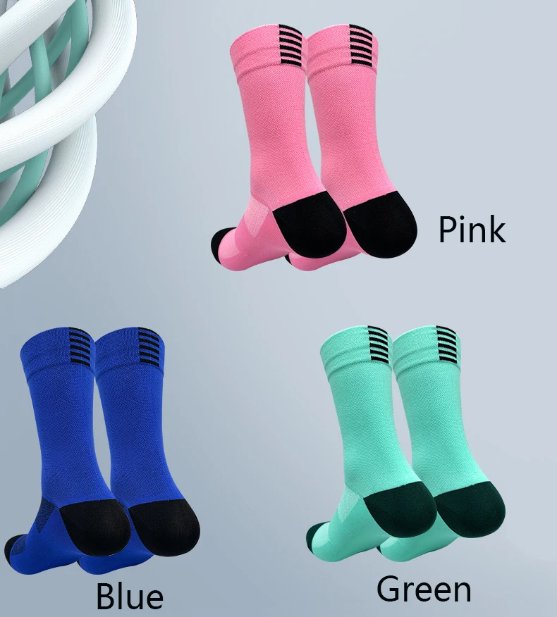 5 Pairs Professional Cycling Socks Men's Outdoor Sports Quick-Drying Bicycle Socks Sweat Absorbing Breathable Running Socks