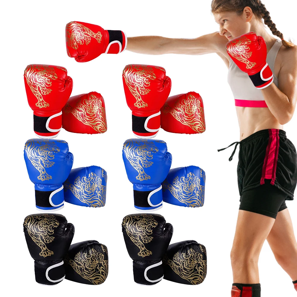 Boxing Gloves Breathable PU Leather Fighting Gloves Kids Boxing Training Kickboxing Gloves for Gym Indoor Outdoor Sport