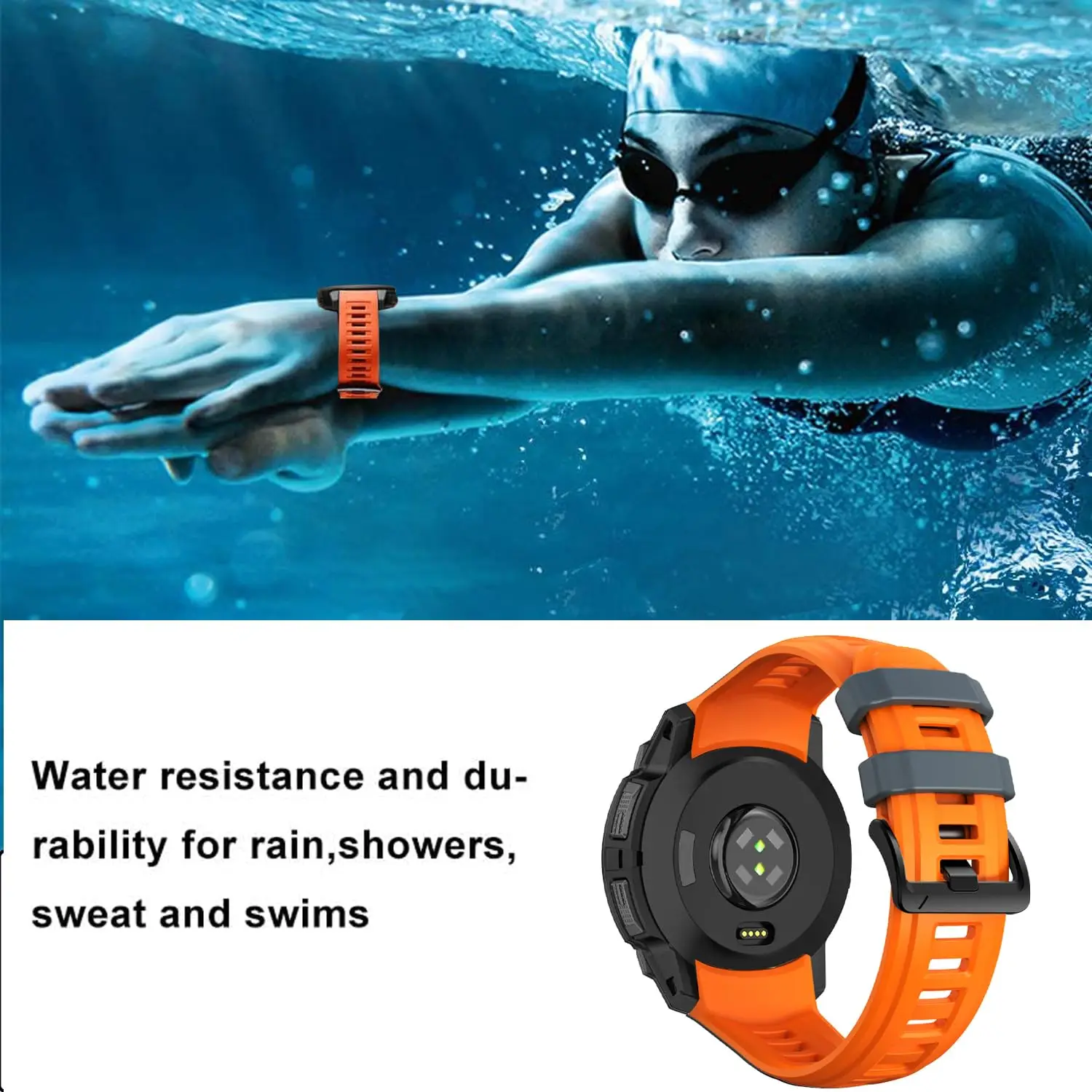 Original Silicone Strap for Garmin Instinct 3 45mm 50mm Accessories 22mm 26mm Sports Bracelet Correa for Garmin Instinct 3 Band