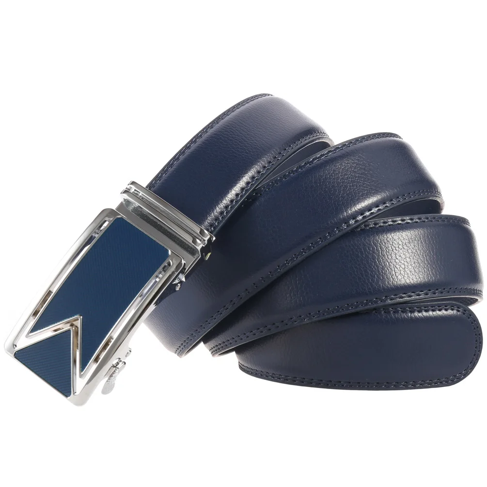 3.5cm Width Luxury Cow Real Leather Belt Strap Male Designer Business Formal Belt Man Black Coffee Blue Mens Belts High Quality