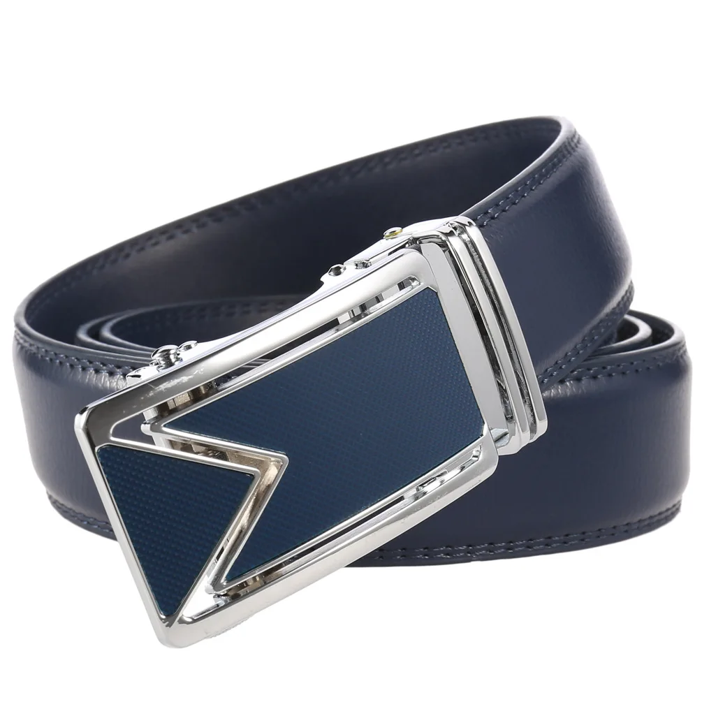 3.5cm Width Luxury Cow Real Leather Belt Strap Male Designer Business Formal Belt Man Black Coffee Blue Mens Belts High Quality