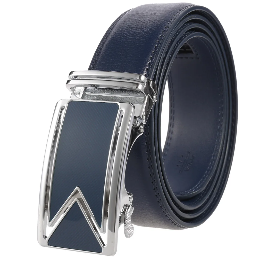 3.5cm Width Luxury Cow Real Leather Belt Strap Male Designer Business Formal Belt Man Black Coffee Blue Mens Belts High Quality