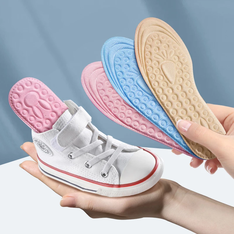 1Pairs Children Memory Foam Insoles Sport Support Running Insert Deodorant Breathable Cushion for Feet Boy Girl Sneakers Pads