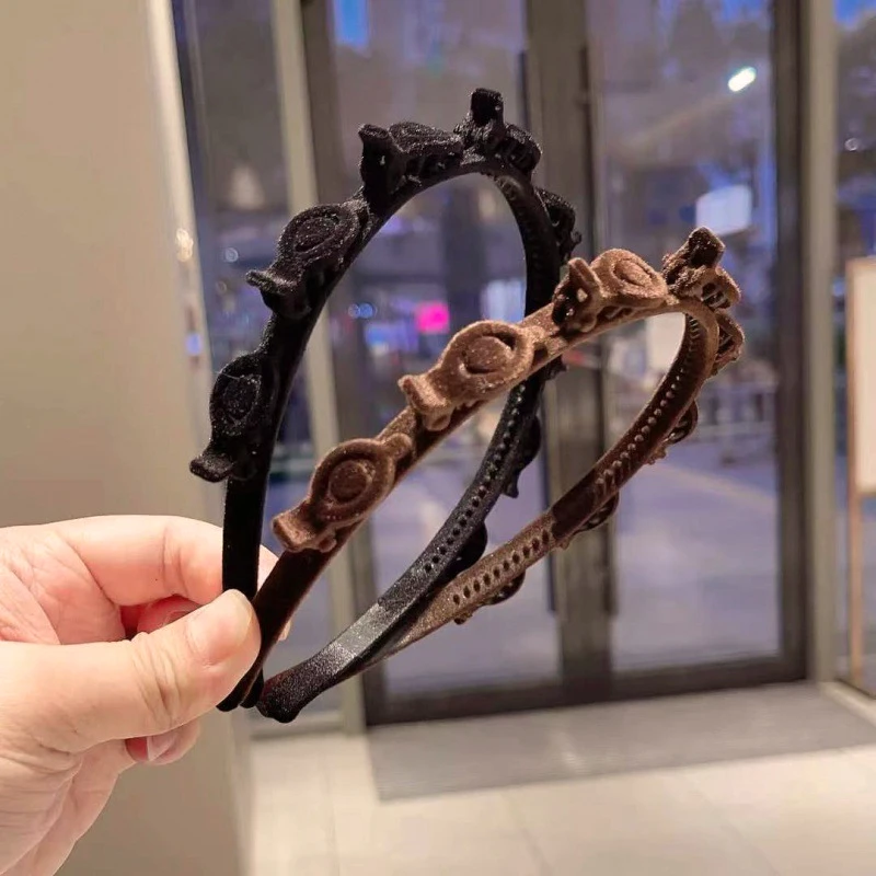 1/3 Pcs Flocking Braided Headband for Women Simple Broken Hair Band Fashion Girls Face Washing Hair Hoop Hair Accessories