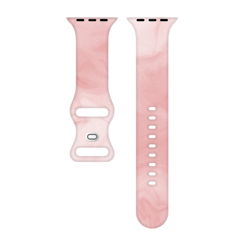 Fashion Aurora Silicone Strap for Apple Watch Ultra 49mm Band 45 44 38 40 41 46 42mm Bracelet iWatch Series 12 11 10 9 8 7 6 5 4
