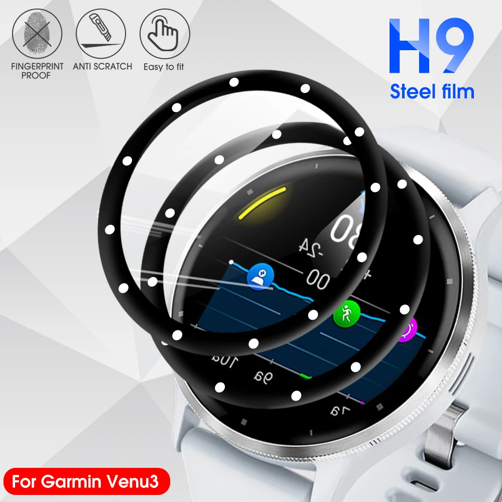 1-3PCS Protective Film For Garmin Venu 3 3S Screen Protector Anti-scratch Film For Garmin Venu 3 3s Soft Fibre Film Accessories