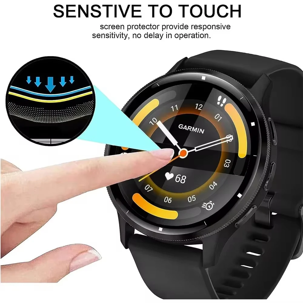 1-3PCS Protective Film For Garmin Venu 3 3S Screen Protector Anti-scratch Film For Garmin Venu 3 3s Soft Fibre Film Accessories