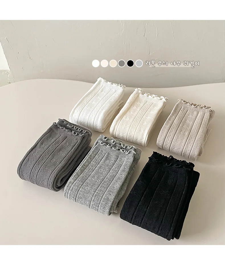 Spring Warm Girls Pants Solid Color Cotton Baby Leggings Lace Flower Skinny Pants Girl Leggings Children Trousers