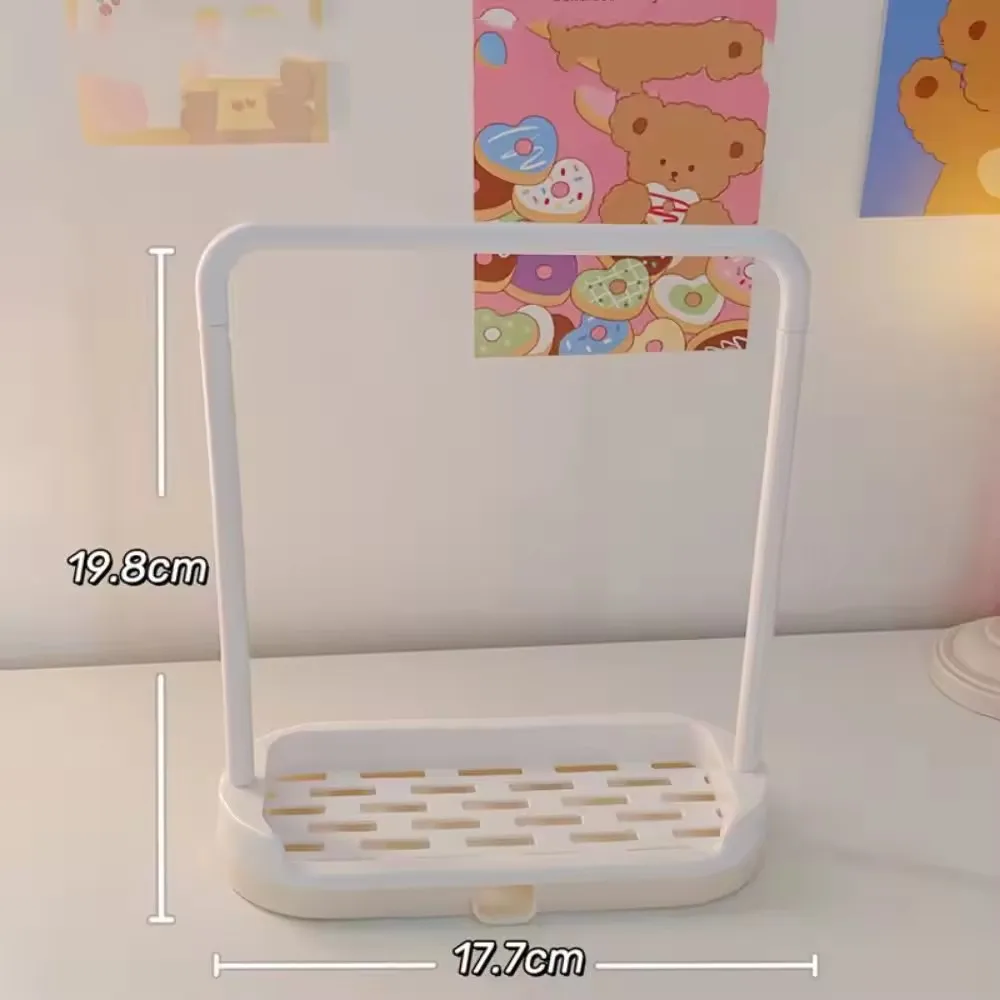 Plastic Doll Clothes Rack Miniature Dollhouse Furniture Toy Cosplay Closet Organizer for 15/20cm Cotton Doll Playing House Gift