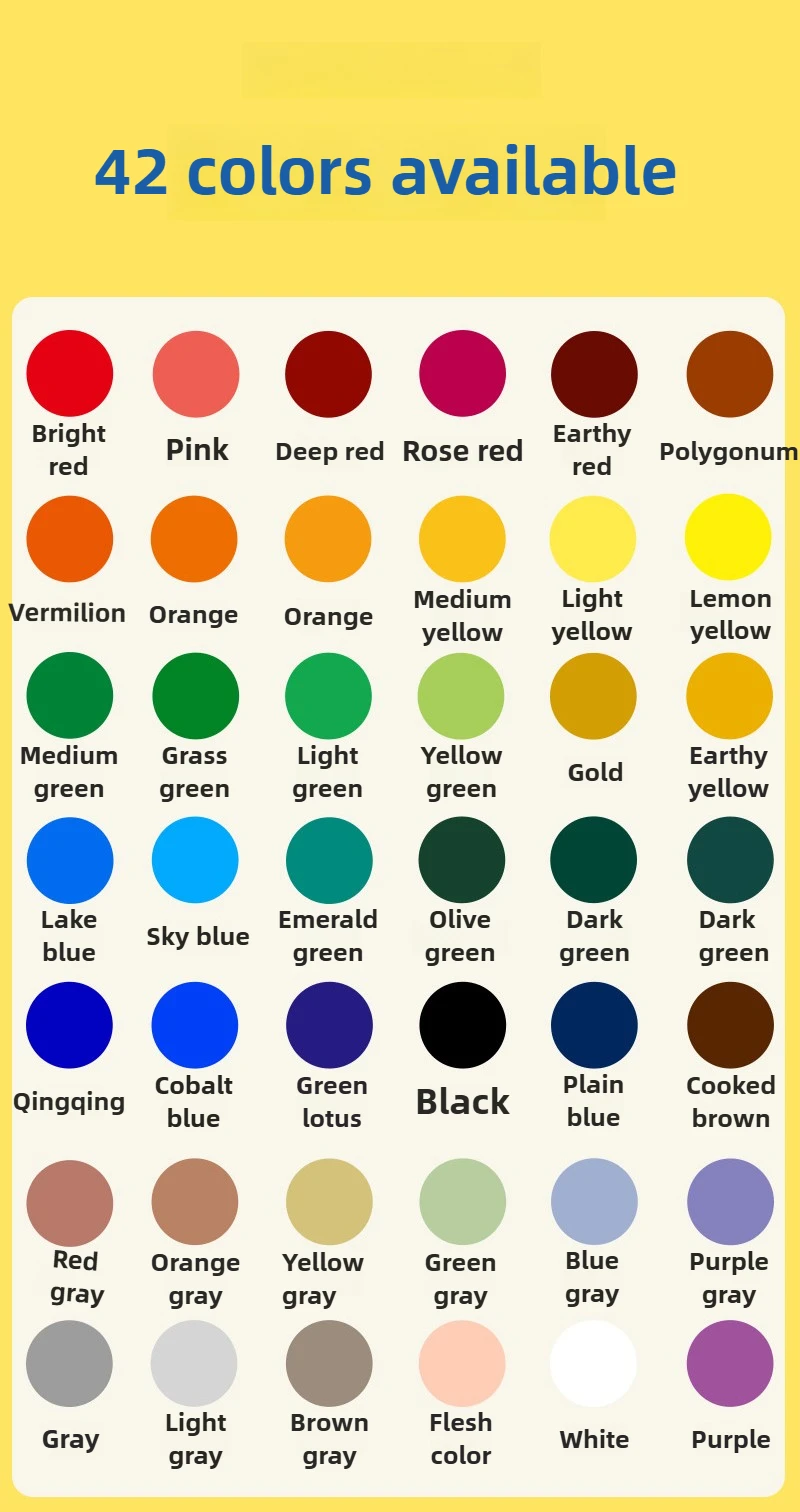 Gouache Paint Set 24 Colors 100ml Canned Water Topography Gouache Paint Art Painting Supplies 300ml Gouache