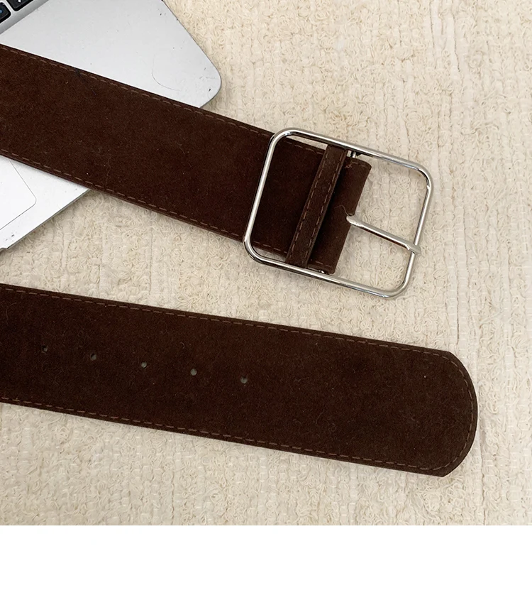 Vintage Marbled Brown Wide Belt For Women Waist Belt With Decorative Design For Skirts And Shirts Exclusive Minimalist Style